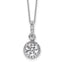 14k White Gold 2 carat Lab Grown Diamond VS+ F+ Round Complete 18 inch Halo Pendant Necklace