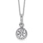 Halo Necklace in 14K White Gold with Lab-Grown Diamond, 24mm (2 ct. tw.) - Sophia Jewelers