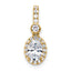 14ky .75 ct. OVAL Diamond Pendant Mounting (No Stone Included)