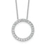 14k White Gold 1 carat Lab Grown Diamond VS/SI+ G+ Complete 18 inch Circle Slide Necklace