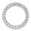 14k White Gold 1 carat Lab Grown Diamond VS+ F+ Complete Circle Chain Slide Pendant