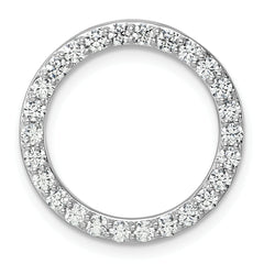 14k White Gold 1 carat Lab Grown Diamond VS/SI+ G+ Complete Circle Chain Slide Pendant