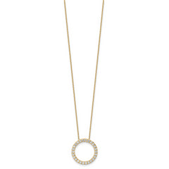 14k 1 carat Lab Grown Diamond VS+ F+ Complete 18 inch Circle Slide Necklace