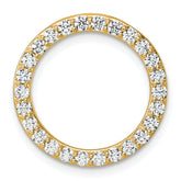 14k 1 carat Lab Grown Diamond VS+ F+ Complete Circle Chain Slide Pendant