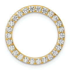 14k 1 carat Lab Grown Diamond VS+ F+ Complete Circle Chain Slide Pendant