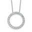 14k White Gold 1 1/2 carat Lab Grown Diamond VS+ F+ Complete 18 inch Circle Slide Necklace - Sophia Jewelers