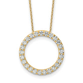 14k 1 1/2 carat Lab Grown Diamond VS+ F+ Complete 18 inch Circle Slide Necklace