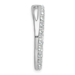 14k White Gold 2 carat Lab Grown Diamond VS/SI+ G+ Complete Circle Chain Slide Pendant