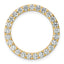 14k 2 carat Lab Grown Diamond VS+ F+ Complete Circle Chain Slide Pendant