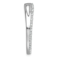 14k White Gold 3 carat Lab Grown Diamond VS/SI+ G+ Complete Circle Chain Slide Pendant