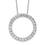 14k White Gold 3 carat Lab Grown Diamond VS+ F+ Complete 18 inch Circle Slide Necklace