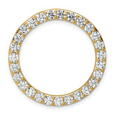 14k 3 carat Lab Grown Diamond VS+ F+ Complete Circle Chain Slide Pendant