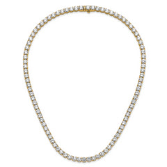 14k 53 7/8 carat Lab Grown Diamond VS/SI+ G+ Complete Round 22 inch Straight Tennis Necklace