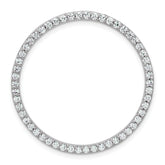 14k White Gold 1 carat Lab Grown Diamond VS+ F+ Complete Circle Chain Slide Pendant