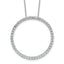 14k White Gold 1 1/2 carat Lab Grown Diamond VS/SI+ G+ Complete 18 inch Circle Slide Necklace