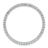 14k White Gold 1 1/2 carat Lab Grown Diamond VS+ F+ Complete Circle Chain Slide Pendant
