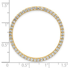 14k 1 1/2 carat Lab Grown Diamond VS+ F+ Complete Circle Chain Slide Pendant