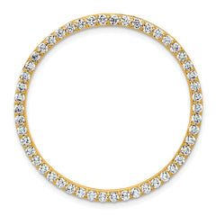 14k 1 1/2 carat Lab Grown Diamond VS+ F+ Complete Circle Chain Slide Pendant