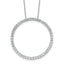 14k White Gold 2 carat Lab Grown Diamond VS+ F+ Complete 18 inch Circle Slide Necklace