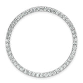 14k White Gold 2 carat Lab Grown Diamond VS+ F+ Complete Circle Chain Slide Pendant