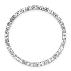 14k White Gold 2 carat Lab Grown Diamond VS+ F+ Complete Circle Chain Slide Pendant