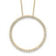 14k 2 carat Lab Grown Diamond VS/SI+ G+ Complete 18 inch Circle Slide Necklace
