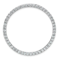 14k White Gold 3 carat Lab Grown Diamond VS/SI+ G+ Complete Circle Chain Slide Pendant