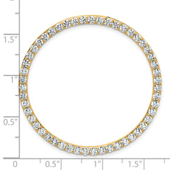 14k 3 carat Lab Grown Diamond VS+ F+ Complete Circle Chain Slide Pendant