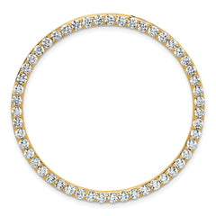 14k 3 carat Lab Grown Diamond VS+ F+ Complete Circle Chain Slide Pendant