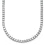 14k White Gold 16 1/2 carat Lab Grown Diamond VS+ F+ Complete Round 22 inch Straight Tennis Necklace
