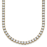 14k 22 carat Lab Grown Diamond VS/SI+ G+ Complete Round 22 inch Straight Tennis Necklace