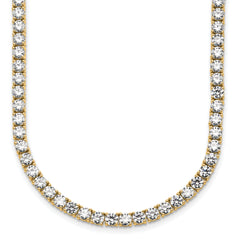 14k 23 3/8 carat Lab Grown Diamond VS/SI+ G+ Complete Round 18 inch Straight Tennis Necklace