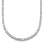 14k White Gold 5 3/8 carat Lab Grown Diamond VS+ F+ Complete Round 18 inch Graduated Tennis Necklace