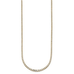 14k 5 3/8 carat Lab Grown Diamond VS/SI+ G+ Complete Round 18 inch Graduated Tennis Necklace