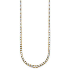 14k 14 1/2 carat Lab Grown Diamond VS/SI+ G+ Complete Round 18 inch Graduated Tennis Necklace