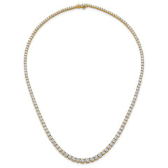14k 14 1/2 carat Lab Grown Diamond VS/SI+ G+ Complete Round 18 inch Graduated Tennis Necklace