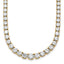14k 28 1/2 carat Lab Grown Diamond VS+ F+ Complete Round 18 inch Graduated Tennis Necklace
