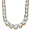 14k 72 3/8 carat Lab Grown Diamond VS+ F+ Complete Round 20 inch Graduated Tennis Necklace