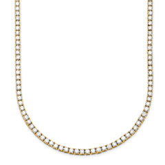 14k 6 carat Lab Grown Diamond VS/SI+ G+ Complete 18 inch Graduated Tennis Necklace