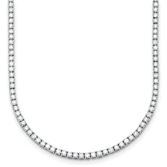14k White Gold 6 carat Lab Grown Diamond VS/SI+ G+ Complete 18 inch Graduated Tennis Necklace