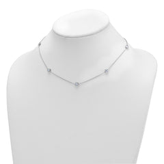 True Origin 14k White Gold 1 3/4 carat Lab Grown Diamond VS+ F+ Complete 16 inch Seven Station Necklace