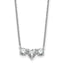 Lab-Grown Diamond Three-Stone Necklace in 14K White Gold (1 3/8 ct. tw.), 16 Inch - Sophia Jewelers