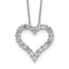 14k White Gold 1 carat Lab Grown Diamond VS/SI+ G+ Complete 18 inch Heart Pendant Necklace