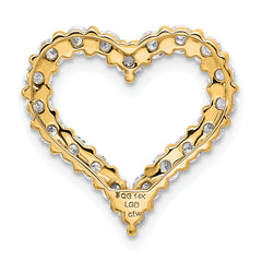 14k 1 carat Lab Grown Diamond VS/SI+ G+ Complete Heart Chain Slide Pendant