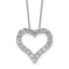 14k White Gold 1 1/2 carat Lab Grown Diamond VS/SI+ G+ Complete 18 inch Heart Pendant Necklace - Sophia Jewelers