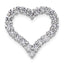 14k White Gold 1 1/2 carat Lab Grown Diamond VS+ F+ Complete Heart Chain Slide Pendant
