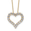 14k 1 1/2 carat Lab Grown Diamond VS/SI+ G+ Complete 18 inch Heart Pendant Necklace