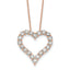 14k Rose Gold 2 carat Lab Grown Diamond VS/SI+ G+ Complete 18 inch Heart Pendant Necklace