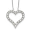 14k White Gold 2 carat Lab Grown Diamond VS/SI+ G+ Complete 18 inch Heart Pendant Necklace