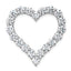 Lab-Grown Diamond Heart Slide Pendant in 14K White Gold, 29mm (4 ct. tw.) - Sophia Jewelers